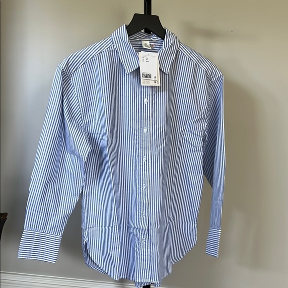 Tops - H&M Blue Striped Shirt